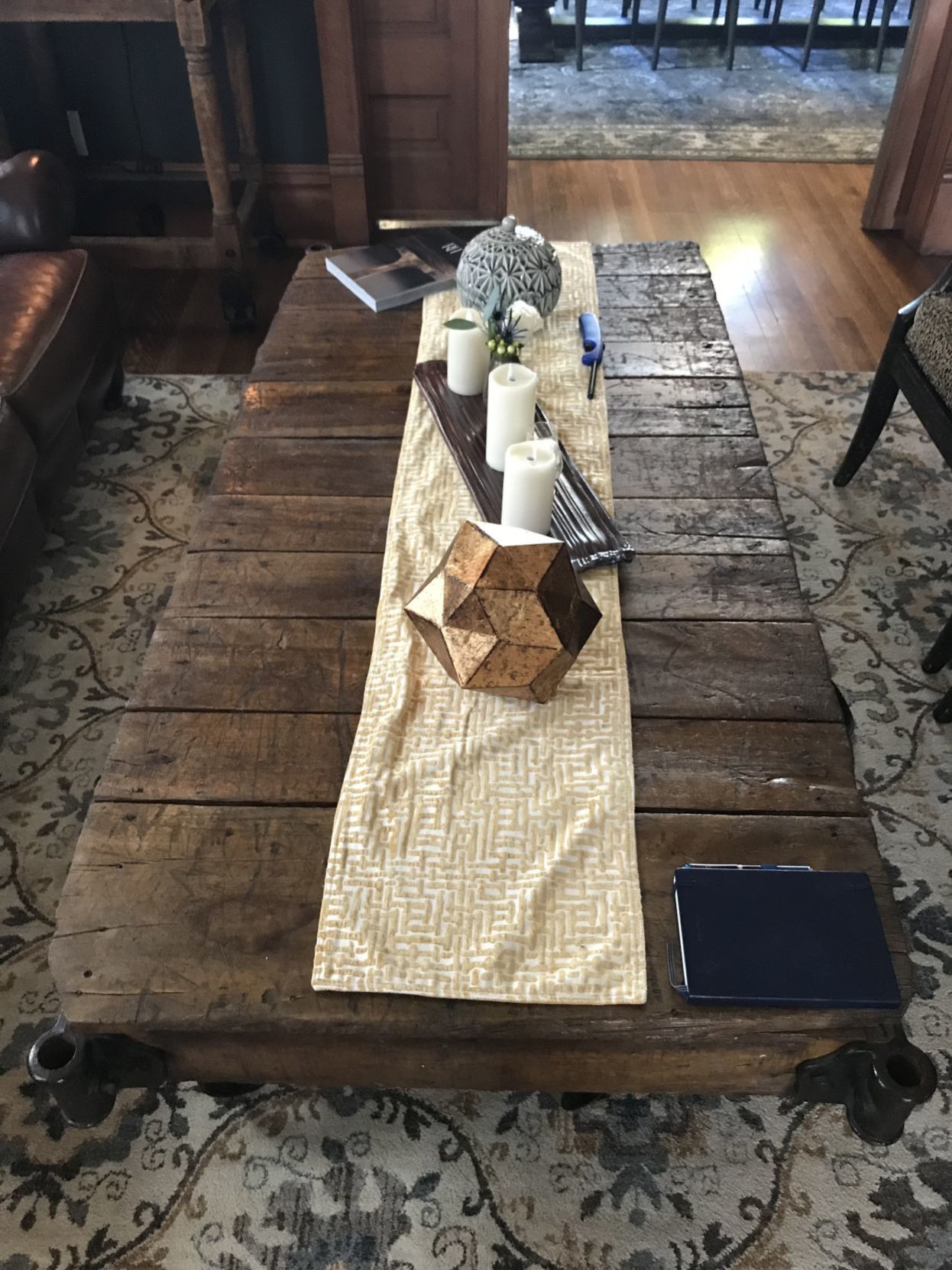 A refurbished coffee table